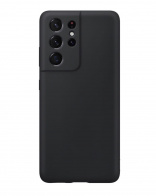 Чехол силиконовый чёрный Samsung S21 Ultra