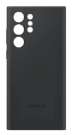 Чехол силиконовый чёрный Samsung S22 Ultra