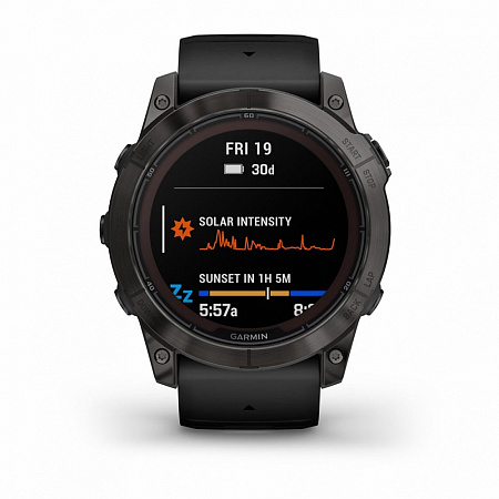 Умные часы Garmin Fenix 7X Pro Sapphire Solar 51мм Угольно-серый