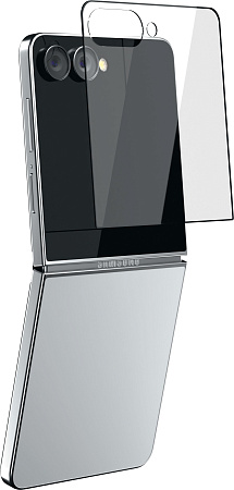 Стекло защитное VLP Premium Shield 2.5D для Samsung Galaxy Z Flip8/Flip7, черная рамка