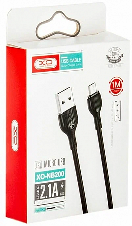 Кабель XO Micro USB - USB 2м Черный