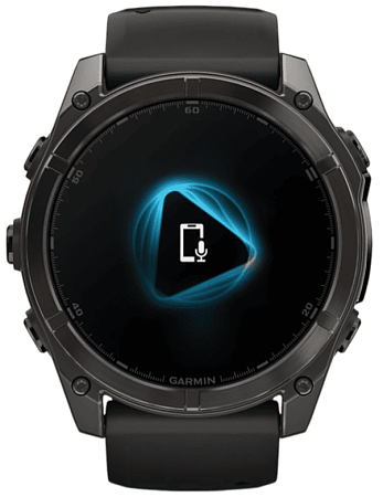 Умные часы Garmin fenix 8 51 мм, AMOLED, титан с DLC, сапфир, силиконовый ремешок цвета чёрный/«серая галька»