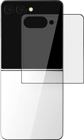 Стекло защитное VLP Premium Shield 2.5D для Samsung Galaxy Z Flip8/Flip7, черная рамка