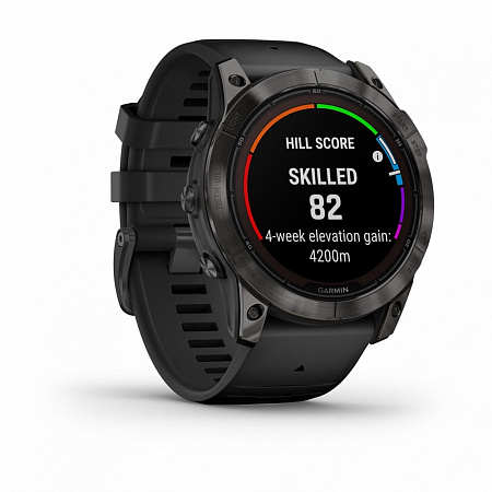 Умные часы Garmin Fenix 7X Pro Sapphire Solar 51мм Угольно-серый