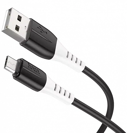 Кабель HOCO Micro USB - USB 2,4A Чёрный